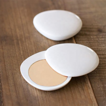 Refillable Metal Case for Solid Perfume, Blush, and Highlighter with Internal Pans
