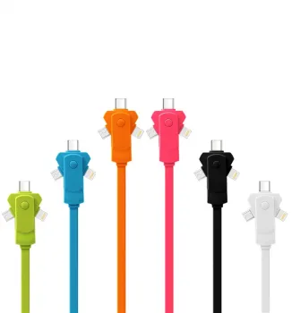 3-in-1 revolving charge line for iPhone/micro Android/type-C