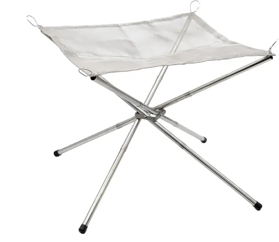 Adjustable Height Foldable Stainless Steel Fire Pit with Grill for BBQ and Camping