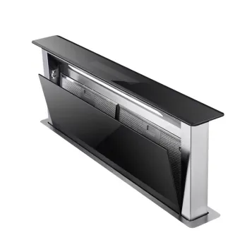 Downdraft ultra-thin tubeless slim range hood kitchen exhaust chimney with automatic lifting and extraction