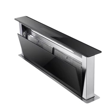 Downdraft ultra-thin tubeless slim range hood kitchen exhaust chimney with automatic lifting and extraction