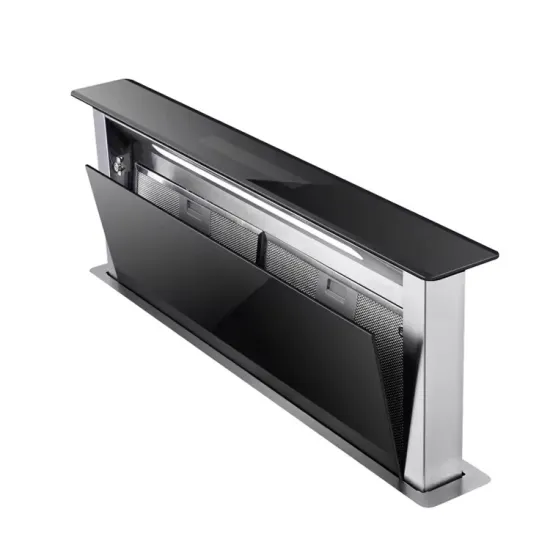 Downdraft ultra-thin tubeless slim range hood kitchen exhaust chimney with automatic lifting and extraction