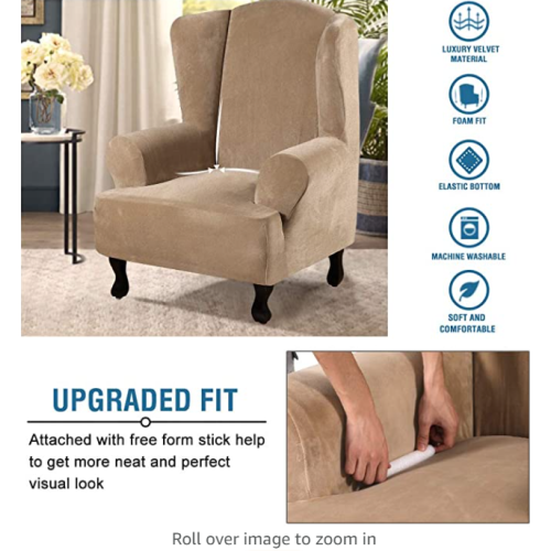 Original Velvet Stretch Living Room Chair Covers