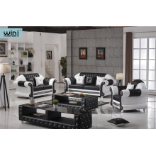 Комбинация черного тафтингового дивана в европейском стиле