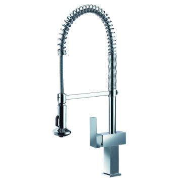 Pull out Kitchen Faucet Nickel Finished Mixer Tap