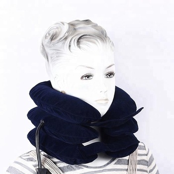 Inflatable cervical collar neck traction device brace