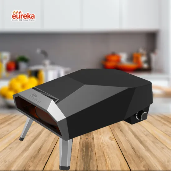 Create Restaurant-Quality Pizzas Home Small Folding 12-Inch Gas Pizza Oven with Rotary Stone