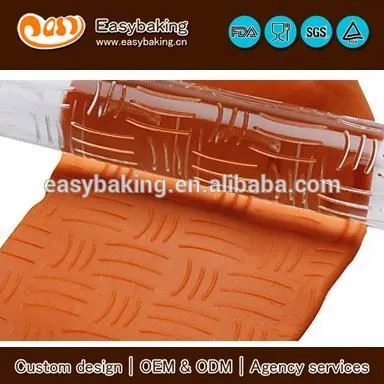 Hot selling irregular bricks fondant cake decorating acrylic textured rolling pin