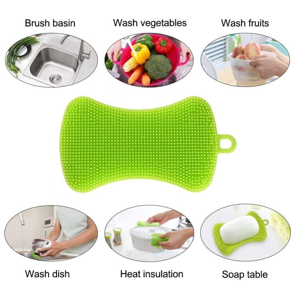 Silicone Kitchen Cleaning Fruit Vegetable Scrubber