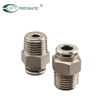 PC High Pressure Brass Metal Pneumatic Male Air Fitting Connector