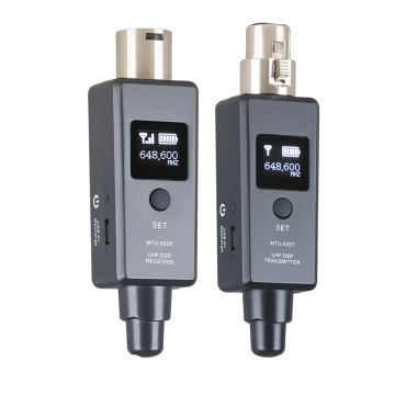 Sistema di microfono DSP UHF wireless con ricevitore di trasmettitori XLR per miscelatori audio e sistemi PA