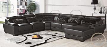lizz  genuine  leather  corner  sofa