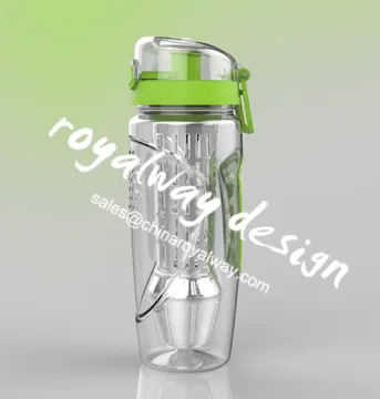 32oz FDA approval Tritan water bottle with infusion, Tritan sports bottle with freezing set