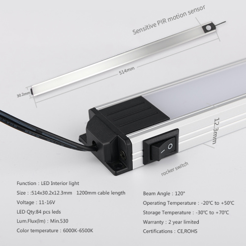 આરવી એલઇડી છત ગુંબજ આંતરિક રેખીય પ્રકાશ