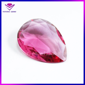 Pear Cut Pink Glass Stone Crystal Gemstone