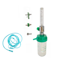 Meter aliran oksigen perubatan dengan penyesuai botol pelembap