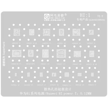 Steel Planting Tin Mesh Repair for Huawei HI Series Chip Using Amaoe BGA Reballing Stencil