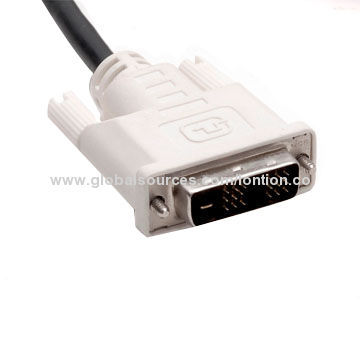 DVI Cable with 24K Gold-plated Connector, Available in Various Colors