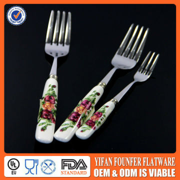 Beautiful New Design Ceramic Handle Dinner Fork Sets