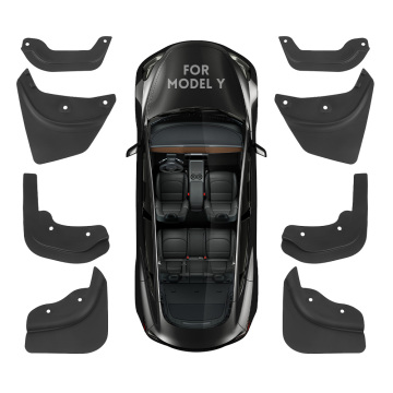 TPE Front Rear Mudguard Kit for Tesla Model Y - Mud Flaps Splash Guards