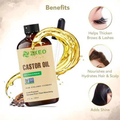 Private Label Castor for Hair Eyelashes Eyebrow Growth