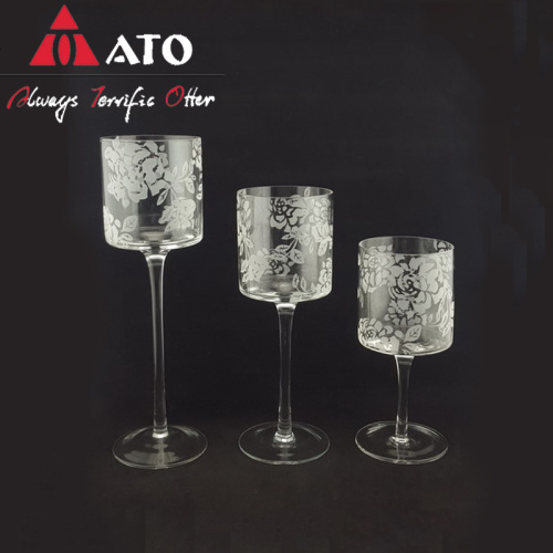 3pcs / set Glass Bergers en verre à chandelier