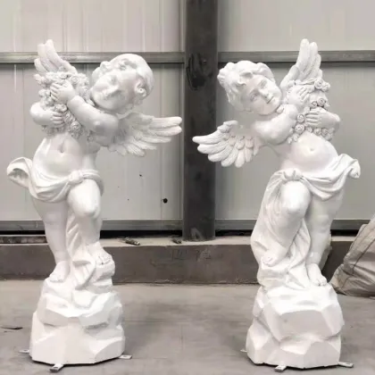 Hot sale fiberglass resin baby angel sculpture