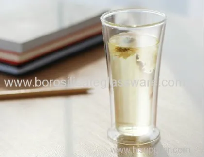 200ml Fair Lady Double Wall Glass Cup Hand Made 