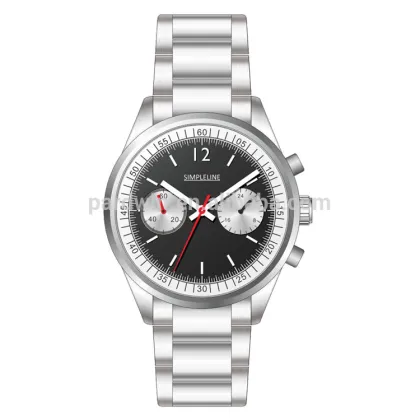 Stainless steel Bonus Bracelet slightly domed glass with inner anti-reflective coating chronograph Regal Watches