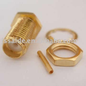 (775)SMA female bulkhead connector for RG405 cable