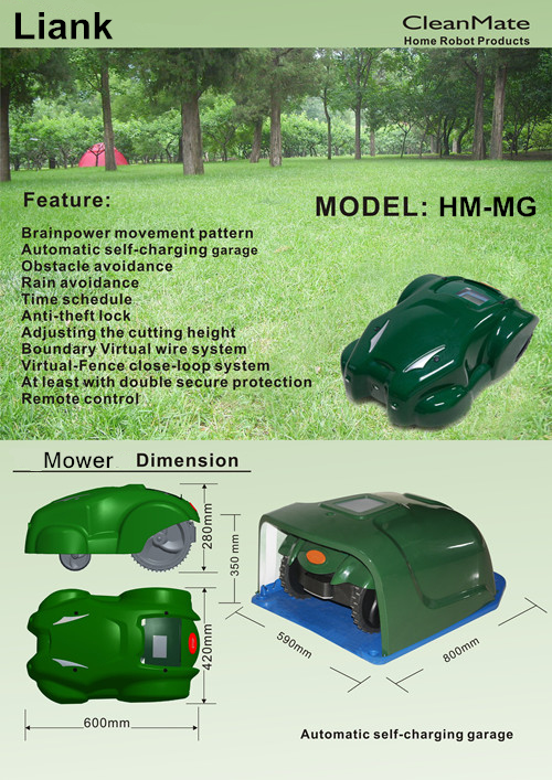 Green Garden Mower Hm-Mg, Robotic Mower, Robot Lawn Mower, Smart Mower