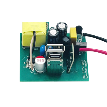 PCBA Charging Circuit: 5V 24W Dual Port USB & C Power Adapter Bare Board