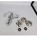 Triple hot and cold mixing valve faucet
