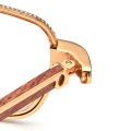 Luxury Diamond Mahogany Eyeglasses Frame