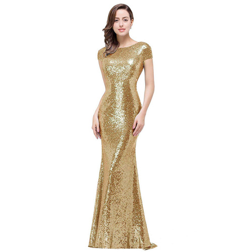 Sexy Backless Dress Women Sequins Prom Bridesmaid Dress Supplier