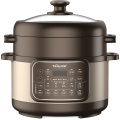 3.5L Cocina de doble sombrero Cocina de buena calidad eléctrica Multi presión cocinera de vapor vaporizadora marrón marrón