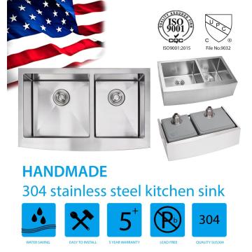 Farmhouse Apron Stainless Steel Handmade Kitchen Sink