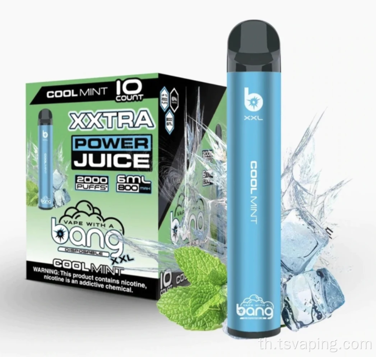 Bang XXL ปากกา vape ที่ใช้แล้วทิ้ง 24 รสชาติ