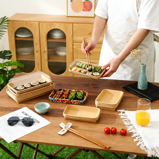 Eco-friendly Paper Sushi Box Disposable Takeaway Container