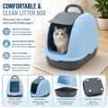 Tampa da caixa de areia para gatos, bandeja sanitária coberta, grande espaço, design de privacidade, fácil limpeza, anti dispersão, durável, ecológico, odor de plástico