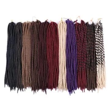 18inch Goddess Locs Crochet Hair Braids Bomba Dreadlocks Crochet Braids Soft Faux Locs Crochet Hair Synthetic Braiding Hair