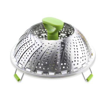 Stainless Steel Vegetable Steamer Basket With PP Handle