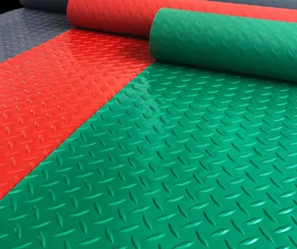 Diamond backing mat / pvc coin floor mat