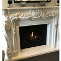 Hand Carved Mantel Natural Marble 60 inch