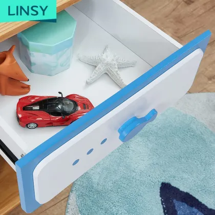 Linsy Baby Room Kid Children Study Desk with Bookshelf