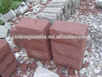 red sandstone tiles