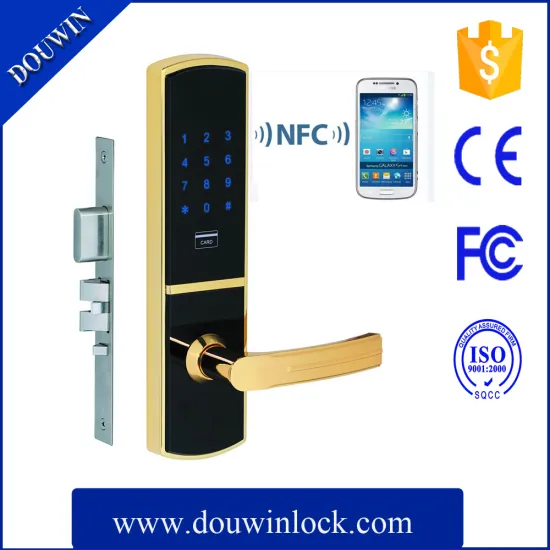 Newest NFC card reader sliding door lock for apartment