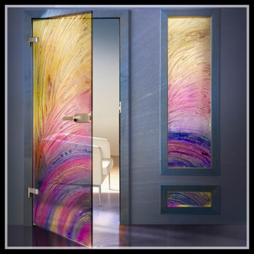 generous style fused glass doors for bulidings