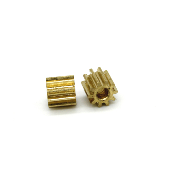 CNC machined tembaga kecil mainan motor pemacu gear pinion