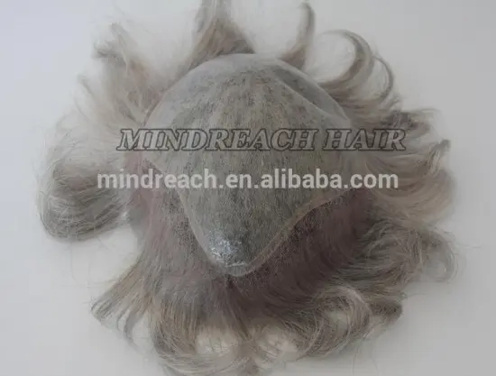 New arrival customed gray hair wig for men
